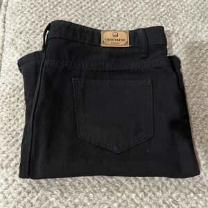 BLACK JEAN SKIRT- reason for selling, too small but super cute for any event